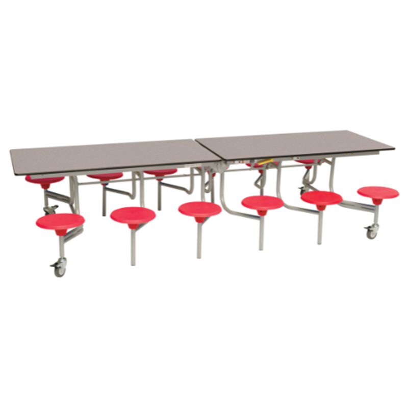 SpaceRight Twelve Seat Rectangular Mobile Folding Dining Table